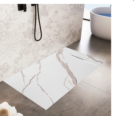 BRODZIK BAZALT CARRARA WHITE 80x100