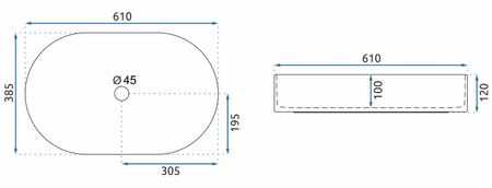 UMYWALKA NADIA 60 BLACK STONE MATT - NABLATOWA