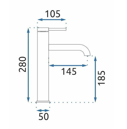 BATERIA UMYWALKOWA JS-B801-1N SPOT NIKIEL SZCZ WYS
