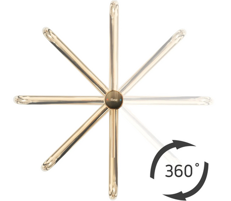 BATERIA UMYWALKOWA LUGANO ZŁOTA SZCZOTKOWANA WYSOK