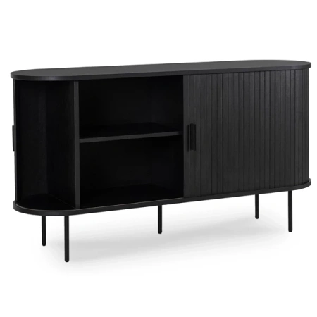 Komoda Dwudrzwiowa Rozsuwana TRISH 140 Czarna