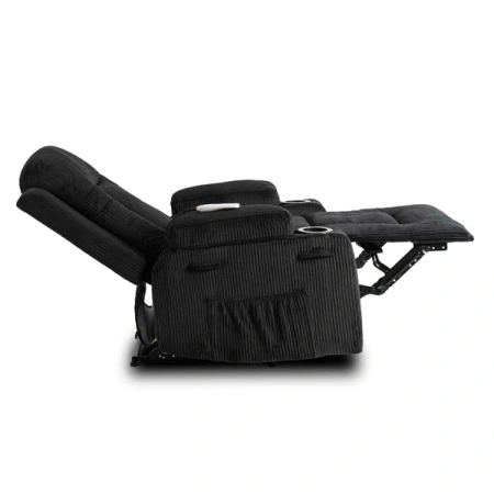Fotel Masujący BOX Czarny Sztruksowy