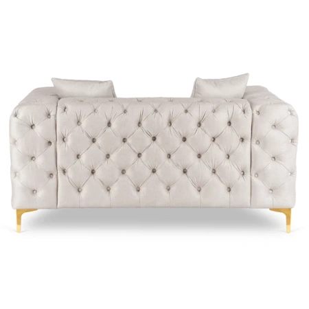 Sofa SORRENTO 2S Dwuosobowa Kremowa Welurowa