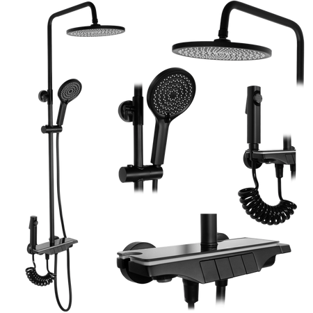 ZESTAW NATRYSKOWY SAVIO LED CZARNY