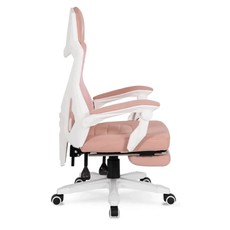 Fotel Obrotowy BING Różowy/biały