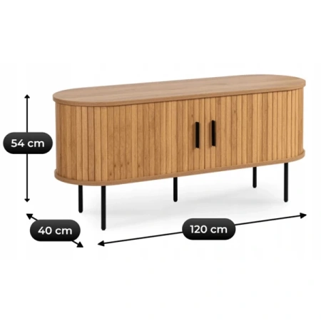 Szafka RTV Dwudrzwiowa 120 cm TRISH Dąb