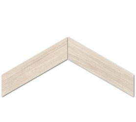 Emil Ceramica Elegant Sleek Wood Chevron White 11x54