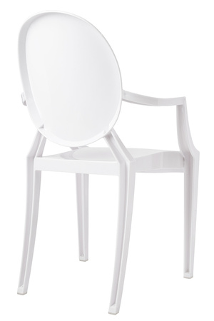 Krzesło LOUIS białe - poliwęglan