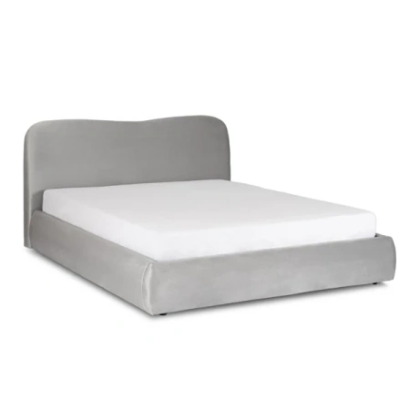 Łóżko 140x200 BRISTOL Szare Z Pojemnikiem