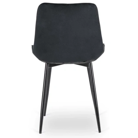 Krzesło CHRIS Czarne Welurowe