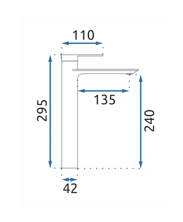 BATERIA UMYWALKOWA MY1902-21C STORM CHROM WYSOKA