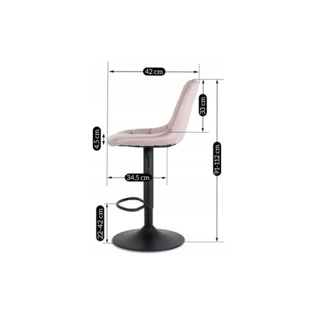 Hoker ARCOS 2 Różowy Welurowy