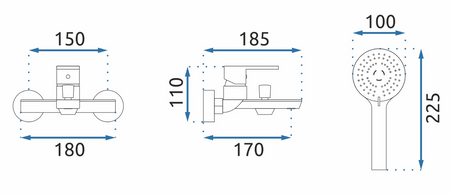 BATERIA WANNOWA JS-8003B FLIP CZARNA