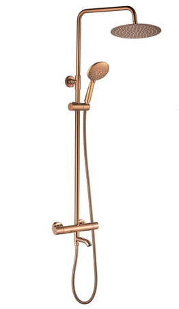 ZESTAW NATRYSKOWO-WANNOWY LUNGO DIAMOND MIEDŹ TERM