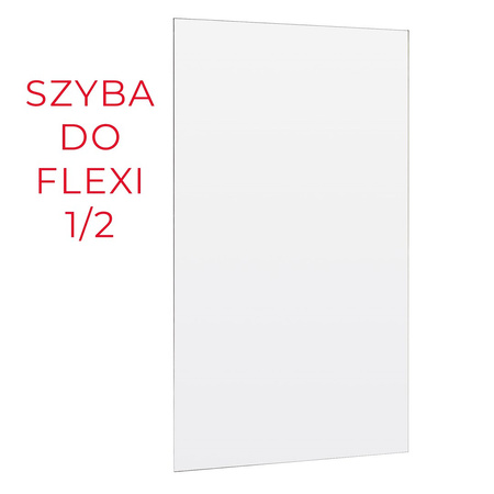 ŚCIANKA PRYSZNICOWA FLEXI 130 cm TRANSPARENT 1/2