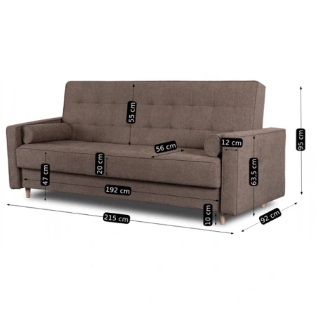 Sofa MALTA Brązowa