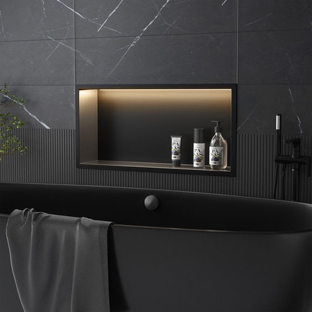 PÓŁKA WNĘKOWA LED 60x30x10 cm BLACK