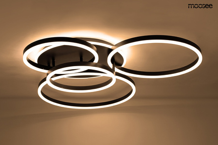 MOOSEE lampa sufitowa / plafon RINGS 5    czarna