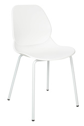 Krzesło ARIA białe - polipropylen, metal