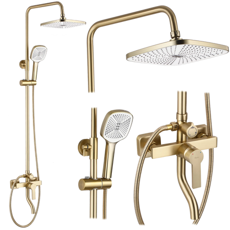 ZESTAW NATRYSKOWY MY2021-77GG ARGUS ZŁOTY SZCZOTKO