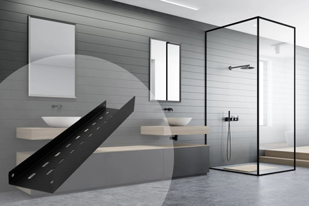 PÓŁKA ŁAZIENKOWA SF04-600-B BLACK