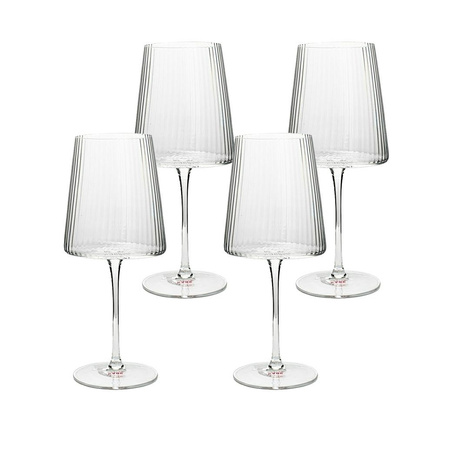 KARE komplet 4 kieliszków do wina RIFFLE  760 ml