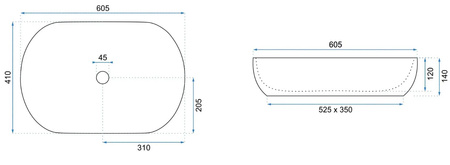 UMYWALKA CLEO 61 BLACK BRUSH/COPPER - NABLATOWA