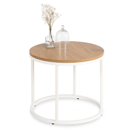 Stolik ANN Dąb/Biały