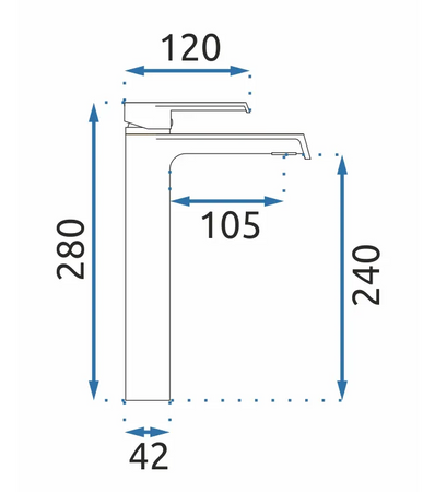 BATERIA UMYWALKOWA MY2061-21C HASS CHROM WYSOKA