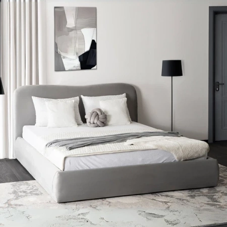 Łóżko 180x200 BRISTOL Szare Z Pojemnikiem