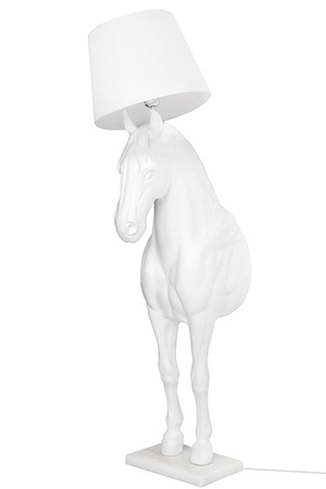 MOOSEE lampa podłogowa KOŃ HORSE STAND    M biała - włókno szklane