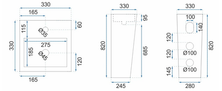 UMYWALKA KAMILA - WOLNOSTOJĄCA