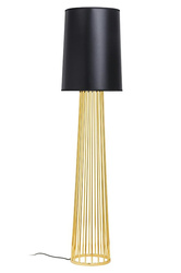 MOOSEE lampa podłogowa HOLMES STRAIGHT    złota z czarnym kloszem