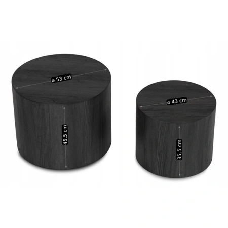 Zestaw Stolików LEILA Czarny