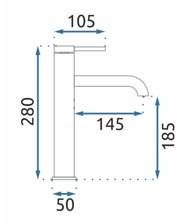BATERIA UMYWALKOWA JS-B801-1BRG SPOT MIEDŹ SZCZ WY