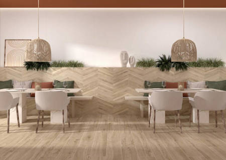 Ceramica Limone Porto Honey Chevron 8x40