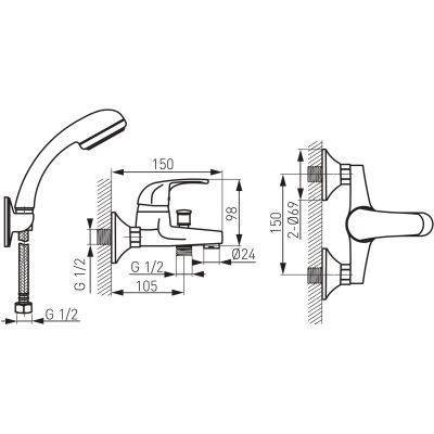 FERRO VASTO BATERIA WANNOWA CHROM BVA11