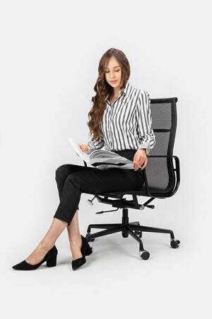 Fotel biurowy AERON PREMIUM czarny - siatka, aluminium