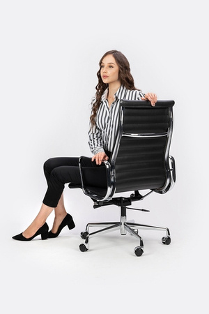 Fotel biurowy AERON PRESTIGE PLUS chrom - skóra naturalna, aluminium