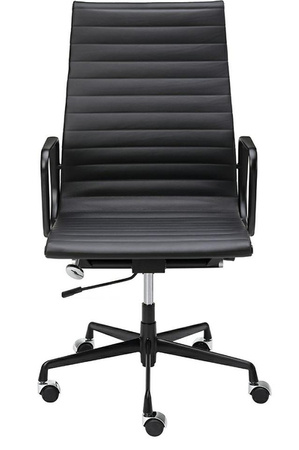 Fotel biurowy AERON PRESTIGE PLUS czarny - skóra naturalna, aluminium