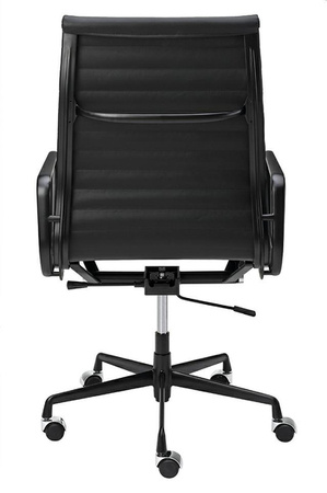 Fotel biurowy AERON PRESTIGE PLUS czarny - skóra naturalna, aluminium