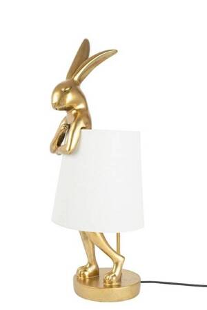 KARE lampa stołowa RABBIT 68 cm  złota / biała