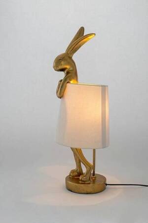 KARE lampa stołowa RABBIT 68 cm  złota / biała