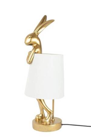 KARE lampa stołowa RABBIT 68 cm  złota / biała