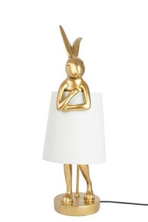 KARE lampa stołowa RABBIT 68 cm  złota / biała