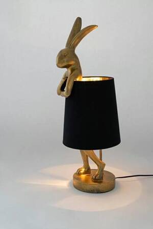 KARE lampa stołowa RABBIT 68 cm  złota / czarna