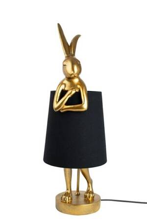 KARE lampa stołowa RABBIT 68 cm  złota / czarna