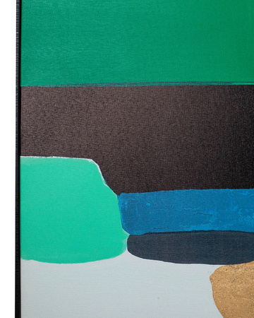 KARE obraz ABSTRACT SHAPES GREEN  73x143 cm