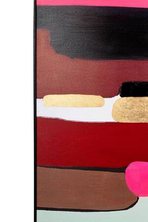 KARE obraz ABSTRACT SHAPES PINK  73x143 cm