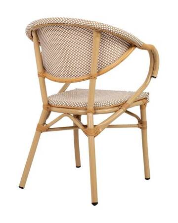 Krzesło BISTRO PARIS ARM jasnobrązowe rattan